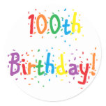 "100th Birthday" Stickers