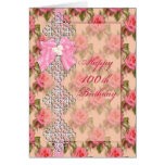 100th Birthday Vintage Birthday Greeting Card