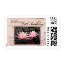 100th Birthday Water Lily Celebration Postage
