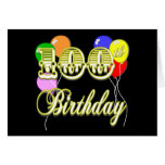 100th Birthday with Balloons Greeting Cards