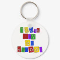 100th Day of School Block Letters keychains