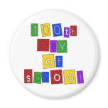 100th Day of School Block Letters Fridge Magnets