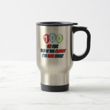 100th year old birthday design mugs