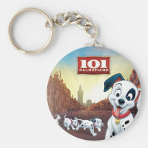 101 Dalmatian Patches Wagging his Tail Key Chain