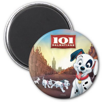 101 Dalmatian Patches Wagging his Tail magnets