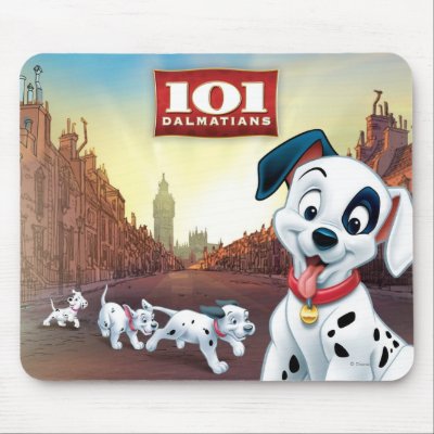101 Dalmatian Patches Wagging his Tail mousepads