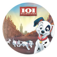 101 Dalmatian Patches Wagging his Tail Sticker
