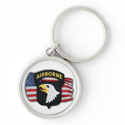 101st airborne division patch veterans vets Keycha Keychains by willeboy