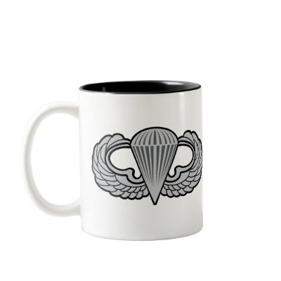 101st Airborne Patch with Jump Wings Mugs by militaryvetshop