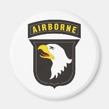 101st Airborne Screaming Eagle Emblem Fridge Magnets