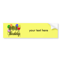 101st Birthday with Balloons Bumper Stickers