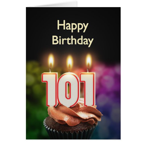 101st-birthday-with-cake-and-candles-card-zazzle