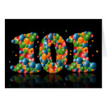 101st birthday with numbers formed from balls cards