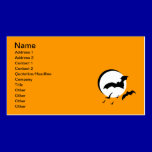 10262006 BLACK BATS FLYING SLIVER MOON NIGHT DARK business cards