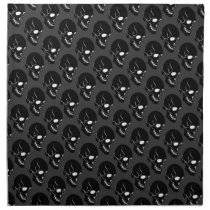 10262006 BLACK DEADLY EMO SKULL GRAPHIC LOGO ICON PRINTED NAPKINS