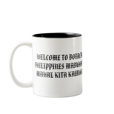 102_0887 Boracay, WELCOME TO BORACAY PHILIPPINE... Mugs by midnight_angelbloom