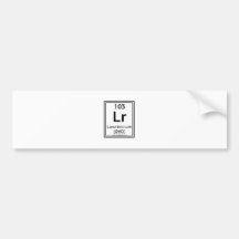 103 Lawrencium Bumper Stickers