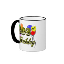 103rd Birthday with Balloons Coffee Mugs