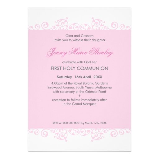 104 Gina :: COMMUNION INVITES :: curls 2P