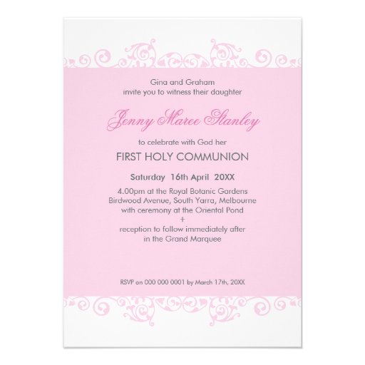 104 Gina :: COMMUNION INVITES :: curls 2P