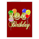 104th Birthday with Balloons Card