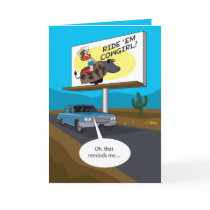 #105 Cowgirl Anniversary Greeting Card