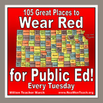 105 Great Places to Wear Red For Public Ed posters