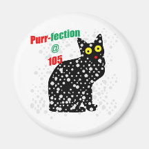 105 Snow Cat Purr-fection Refrigerator Magnets