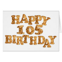 105th Birthday card for a cookie lover