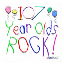 107 Year Olds Rock ! posters