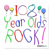 108 Year Olds Rock ! posters