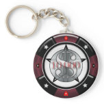 $10,000.00 Gambling Poker Chip Keychains