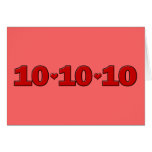 10-10-10 Hearts Greeting Card