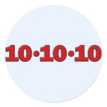 10-10-10: October 10, 2010 Stickers
