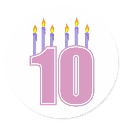10 Birthday Candles (Pink / Purple) Stickers by LushLaundry