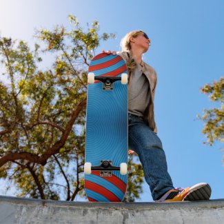 10 Blue & Red Skateboard skateboard