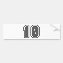 10 BUMPER STICKER