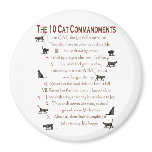 10 CAT Commandments Refrigerator Magnet