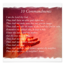 10 Comandments Invitations