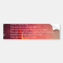 10 Commandments  Bumper Sticker
