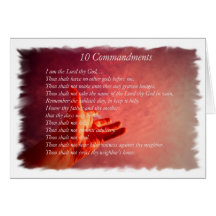 10 Commandments  Greeting Card