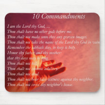 10 Commandments  Mouse Pad