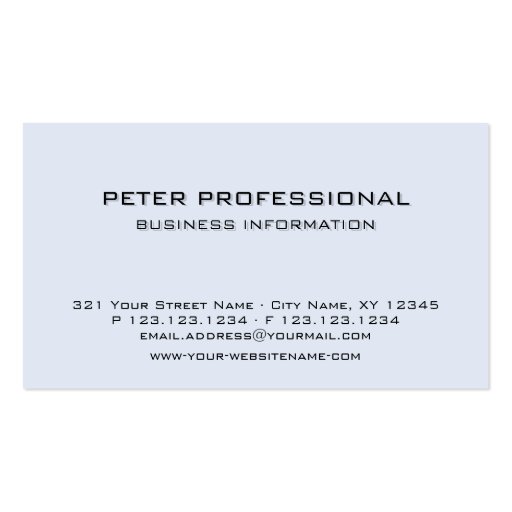 10 Modern Professional Business Card light blue (front side)