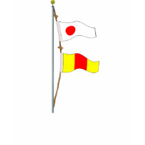 10 Nautical Signal Flags 1-0 on flagpole shirt by sailorpatp 10 Nautical Signal Flags 1-0 on flagpole shirt