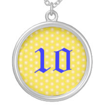 10, NUMBERS, LETTER ON HONEYCOMB CUSTOM NECKLACE