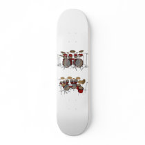 10 Piece Drum Kit: 3D Model: Custom Skateboard