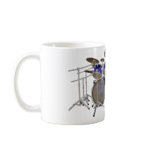 10 Piece Drum Kit: Blue Gradient: Coffee Mug