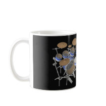 10 Piece Drum Kit: Blue Gradient: Coffee Mug