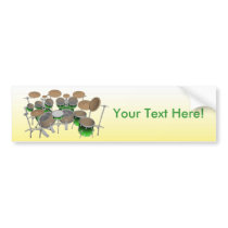 10 Piece Drum Kit: Bumper Sticker bumper stickers