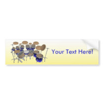 10 Piece Drum Kit: Bumper Sticker bumper stickers